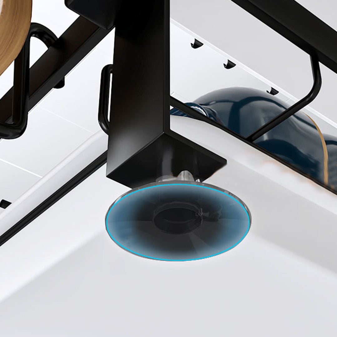 2X 2 Tier Steel Black Kitchen Countertop Drying Dish Rack Plate Cutlery Cutting Board Holder Dish Drainer Kitchen Organiser