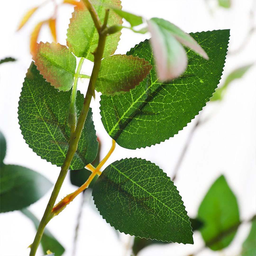 Soga 12pcs Artificial Silk Flower Fake Rose Bouquet Table Decor White