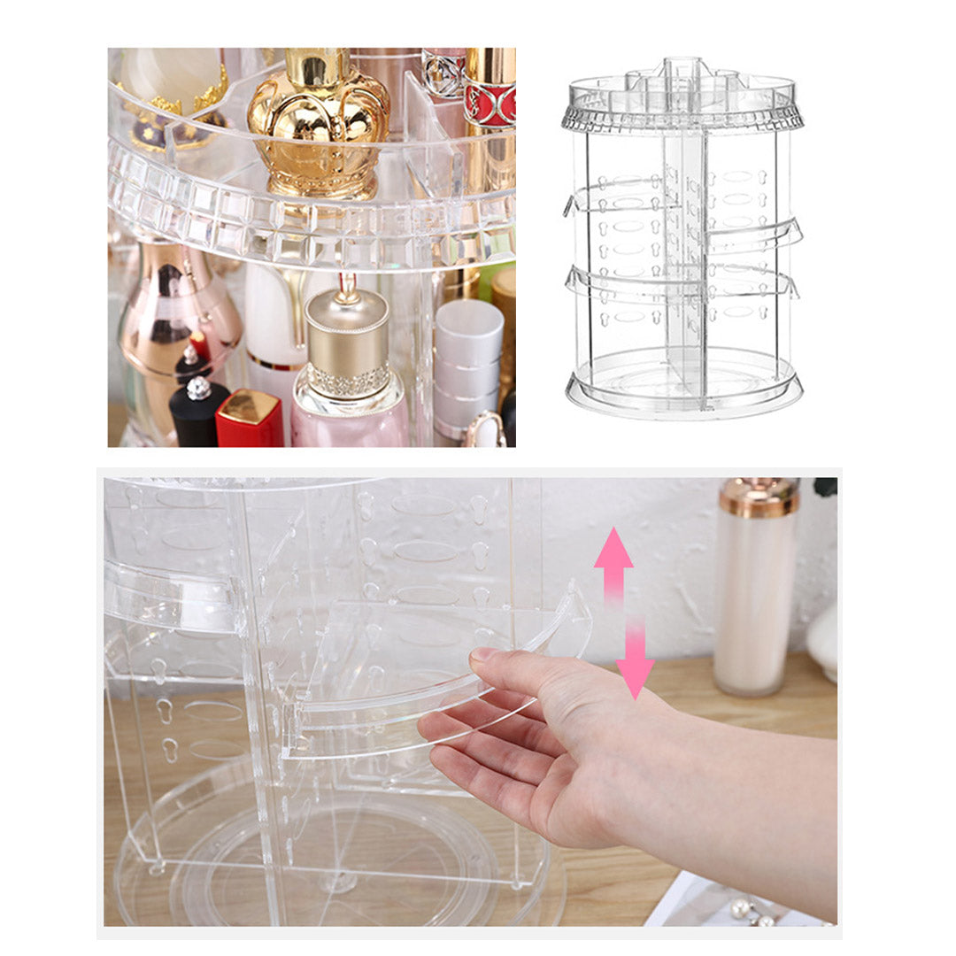 Soga 360 Degree Rotating Makeup Organiser Cosmetics Holder Display Stand Skincare Home Decor