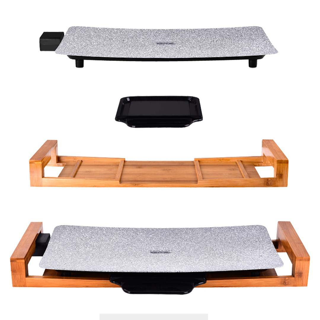 Soga 2 X Electric Ceramic Bbq Grill Non Stick Surface Hot Plate For Indoor & Outdoor Stone