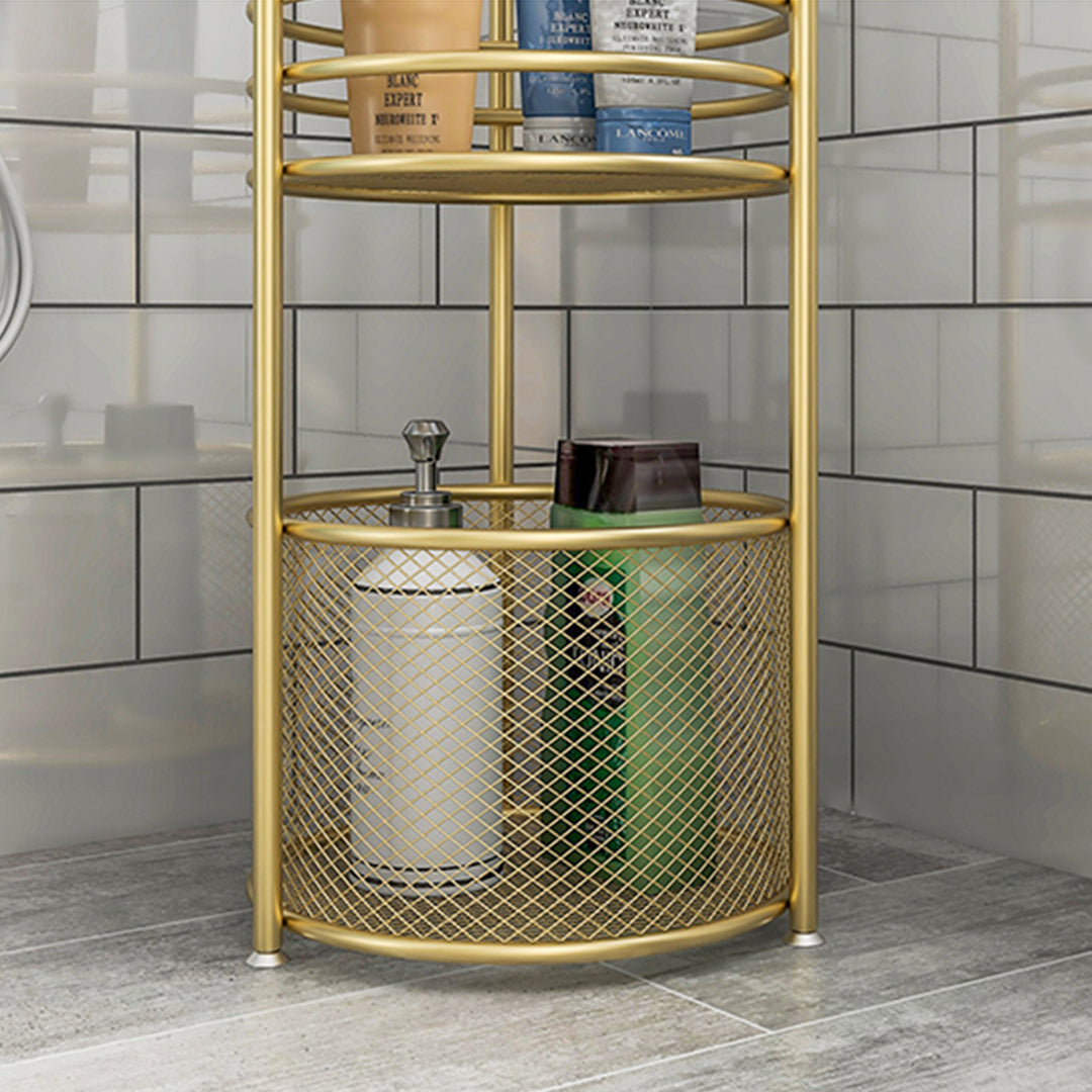 2X 3 Tier Bathroom Freestanding Storage Shelf Multifunctional Display Rack Organiser with Basket