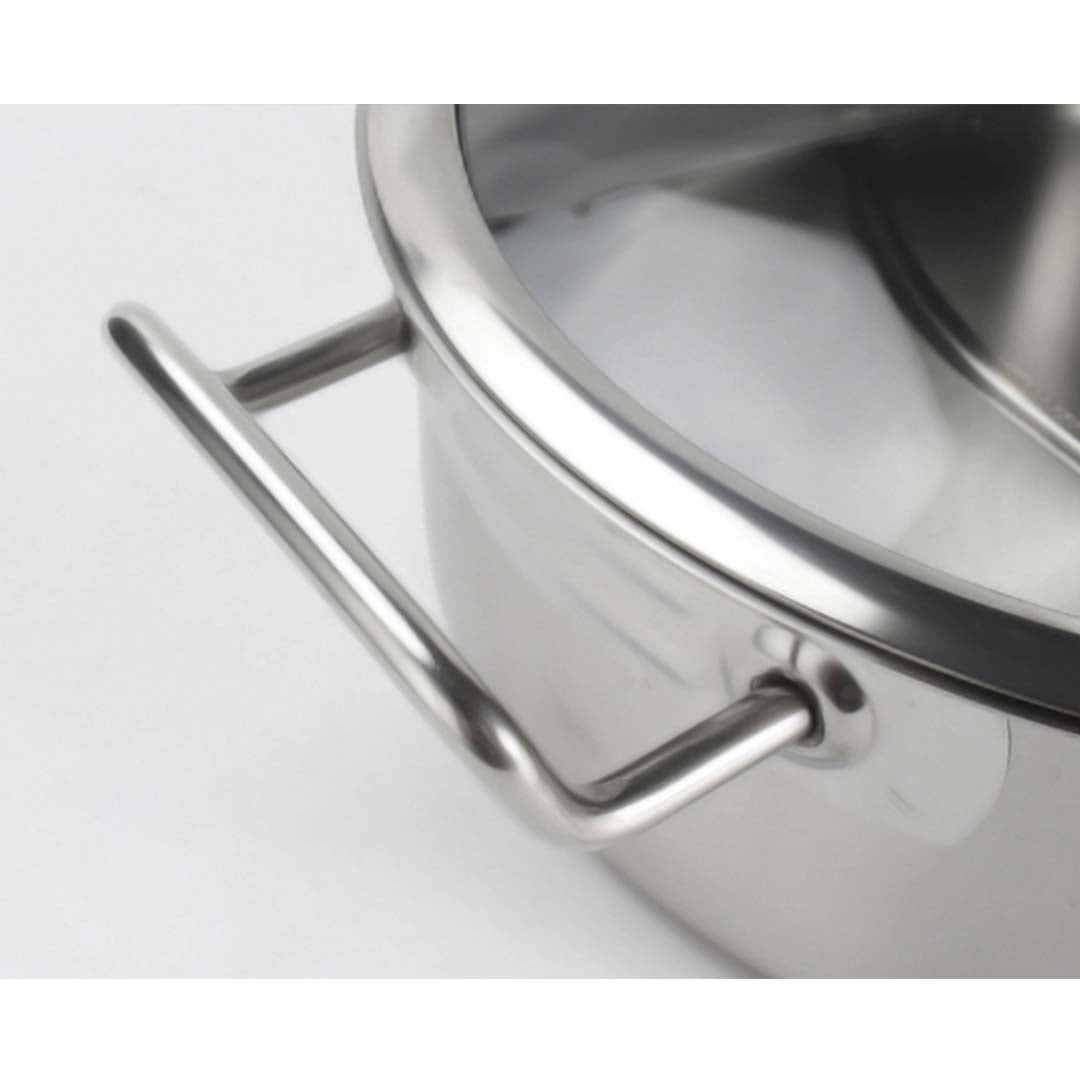 Soga Dual Burners Cooktop Stove, 21 L Stainless Steel Stockpot 30cm And 30cm Induction Casserole
