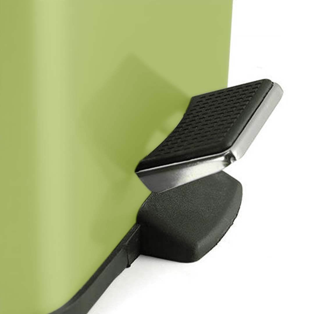 Soga Foot Pedal Stainless Steel Rubbish Recycling Garbage Waste Trash Bin Square 6 L Green