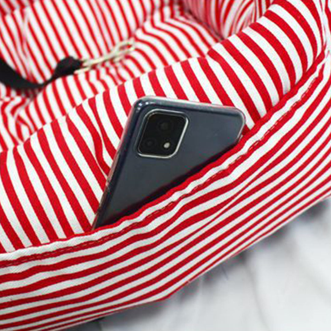 2X Red Pet Car Seat Sofa Safety Soft Padded Portable Travel Carrier Bed