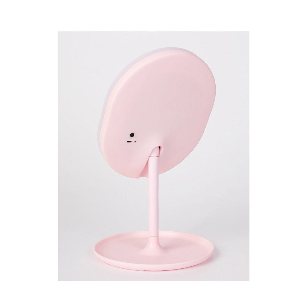 2X 20cm Pink Rechargeable LED Light Makeup Mirror Tabletop Vanity Home Decor