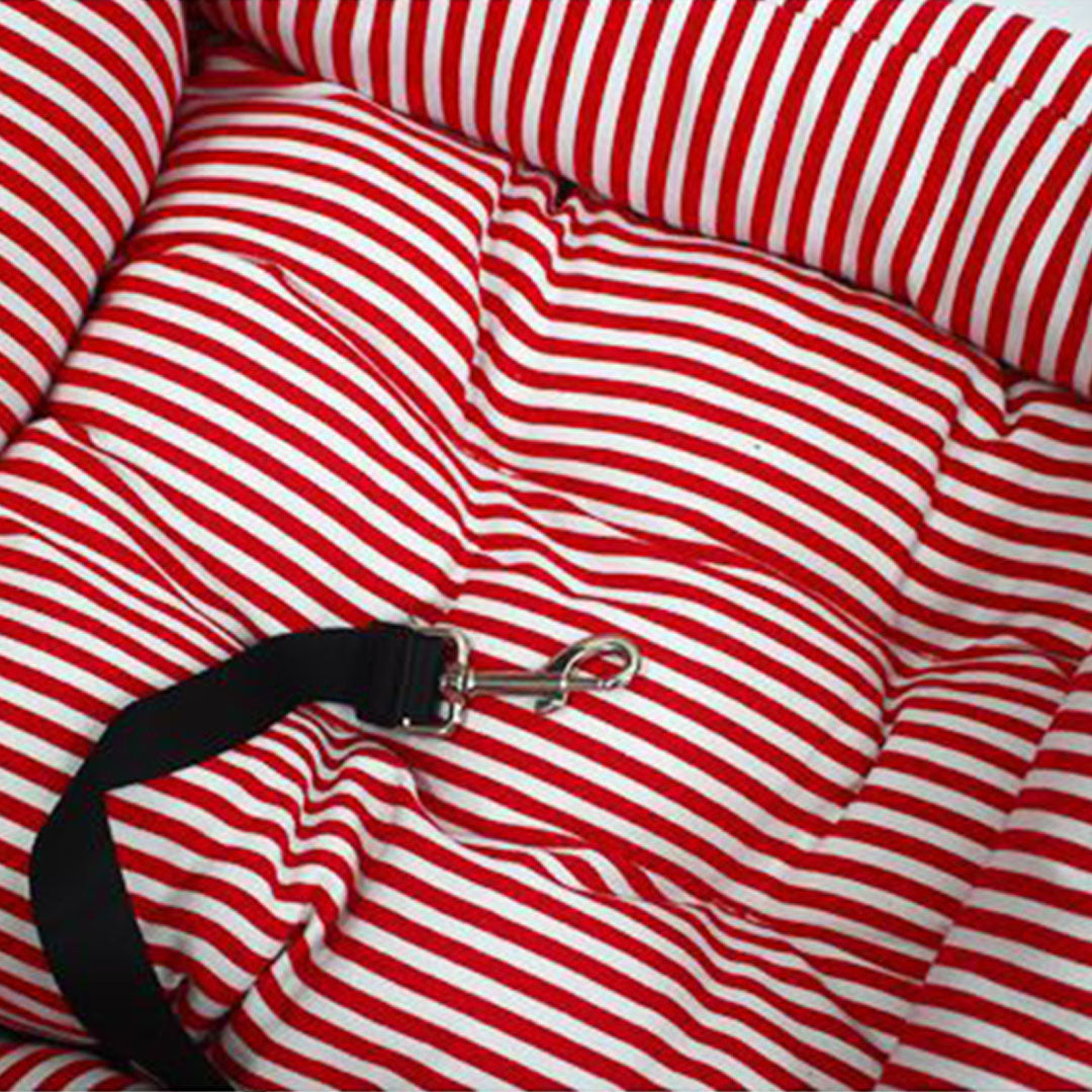 Red Pet Car Seat Sofa Safety Soft Padded Portable Travel Carrier Bed