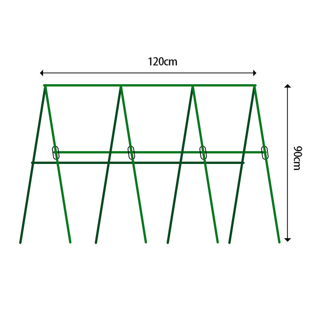 120X90cm Plant Frame Tube Trellis Vegetable Flower Herbs Outdoor Vine Support Adjustable Garden Rack