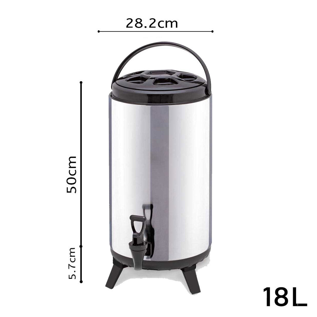 4X 18L Portable Insulated Cold/Heat Coffee Tea Beer Barrel Brew Pot With Dispenser