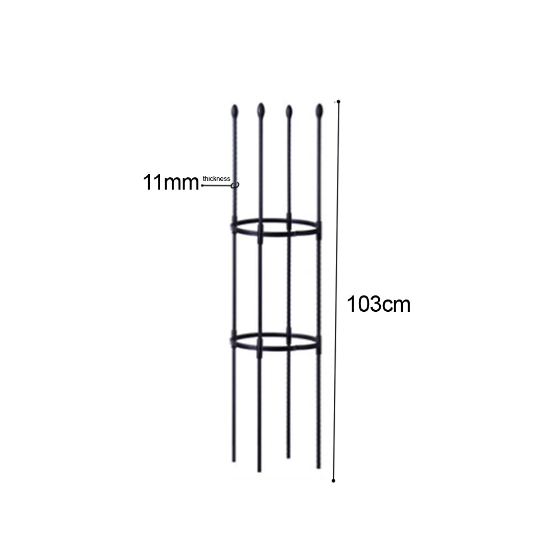 2X 103cm 4-Bar Plant Frame Stand Trellis Vegetable Flower Herbs Outdoor Vine Support Garden Rack with Rings