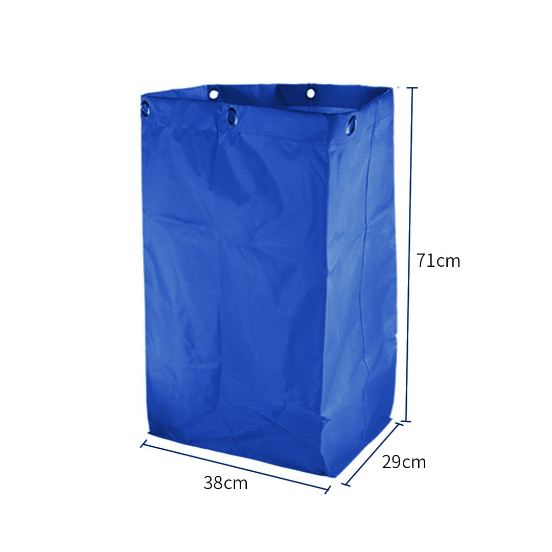 Soga 2 X Oxford Waterproof Reusable Janitor Housekeeping Cart Replacement Bag Blue