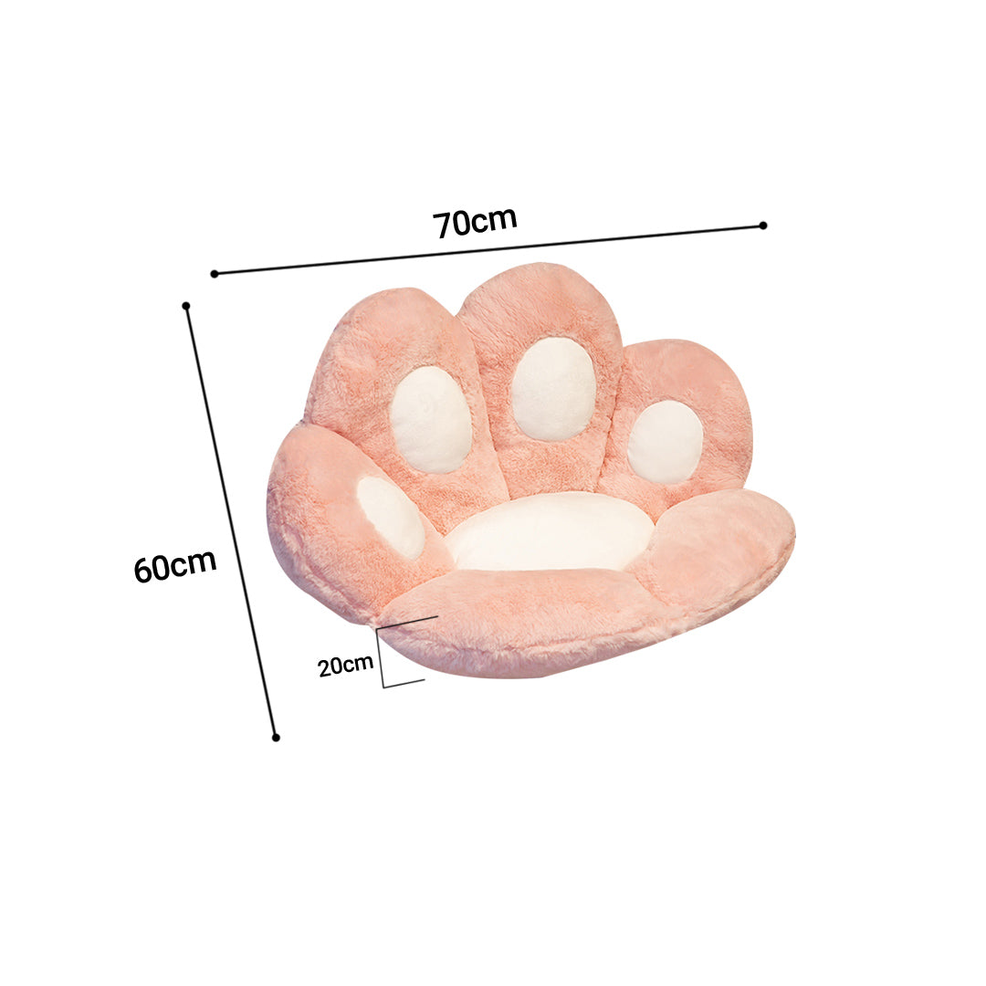 2X 70cm Pink Paw Shape Cushion Warm Lazy Sofa Decorative Pillow Backseat Plush Mat Home Decor