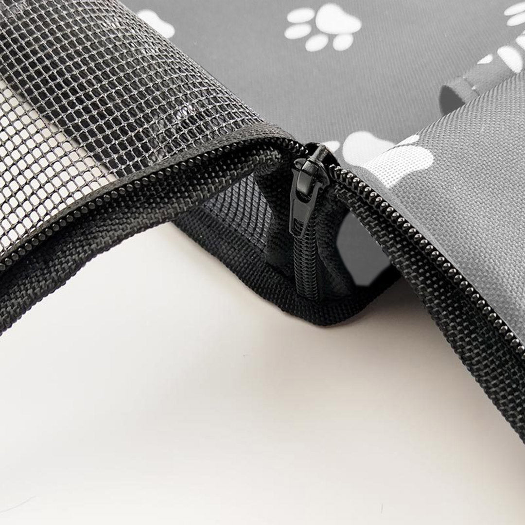 Soga Waterproof Pet Booster Car Seat Breathable Mesh Safety Travel Portable Dog Carrier Bag Grey