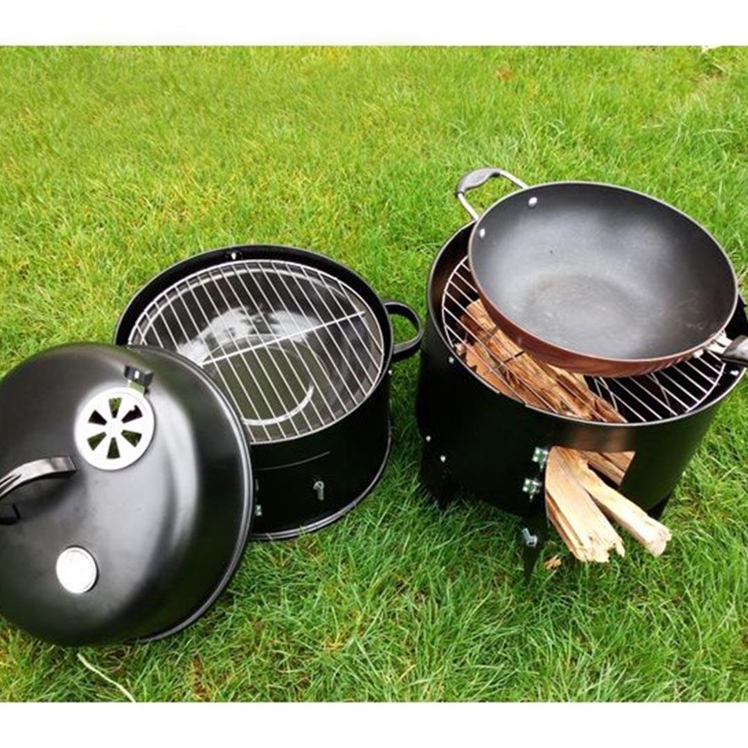 Soga 2 X 3 In 1 Barbecue Smoker Outdoor Charcoal Bbq Grill Camping Picnic Fishing