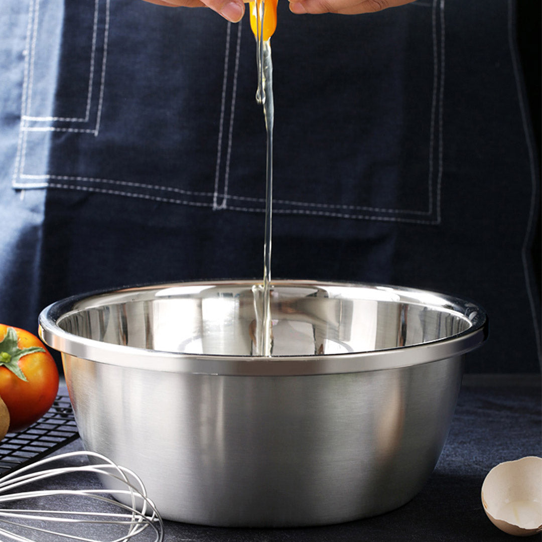 Soga 2 X 5 Pcs Deepen Polished Stainless Steel Stackable Baking Washing Mixing Bowls Set Food Storage Basin