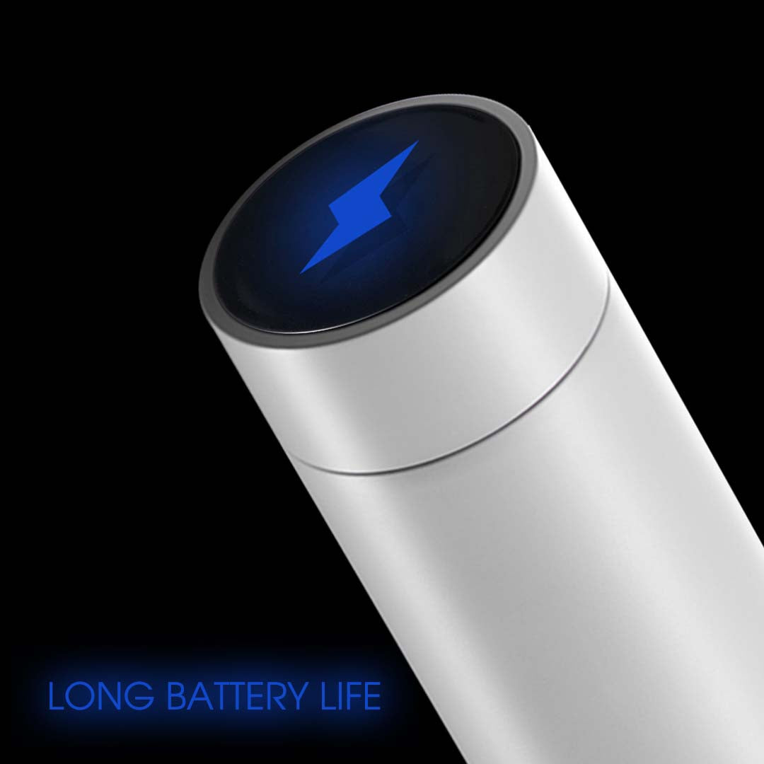 Soga 2 X 500 Ml Stainless Steel Smart Lcd Thermometer Display Bottle Vacuum Flask Thermos White