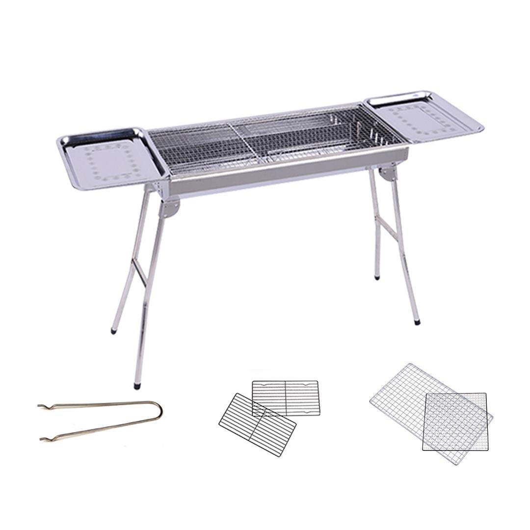Soga Skewers Grill With Side Tray Portable Stainless Steel Charcoal Bbq Outdoor 6 8 Persons