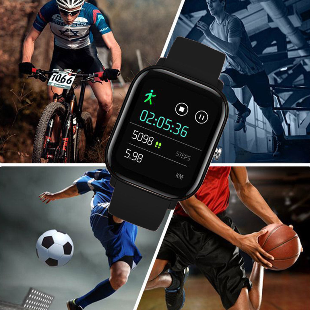 Soga Waterproof Fitness Smart Wrist Watch Heart Rate Monitor Tracker P8 Black