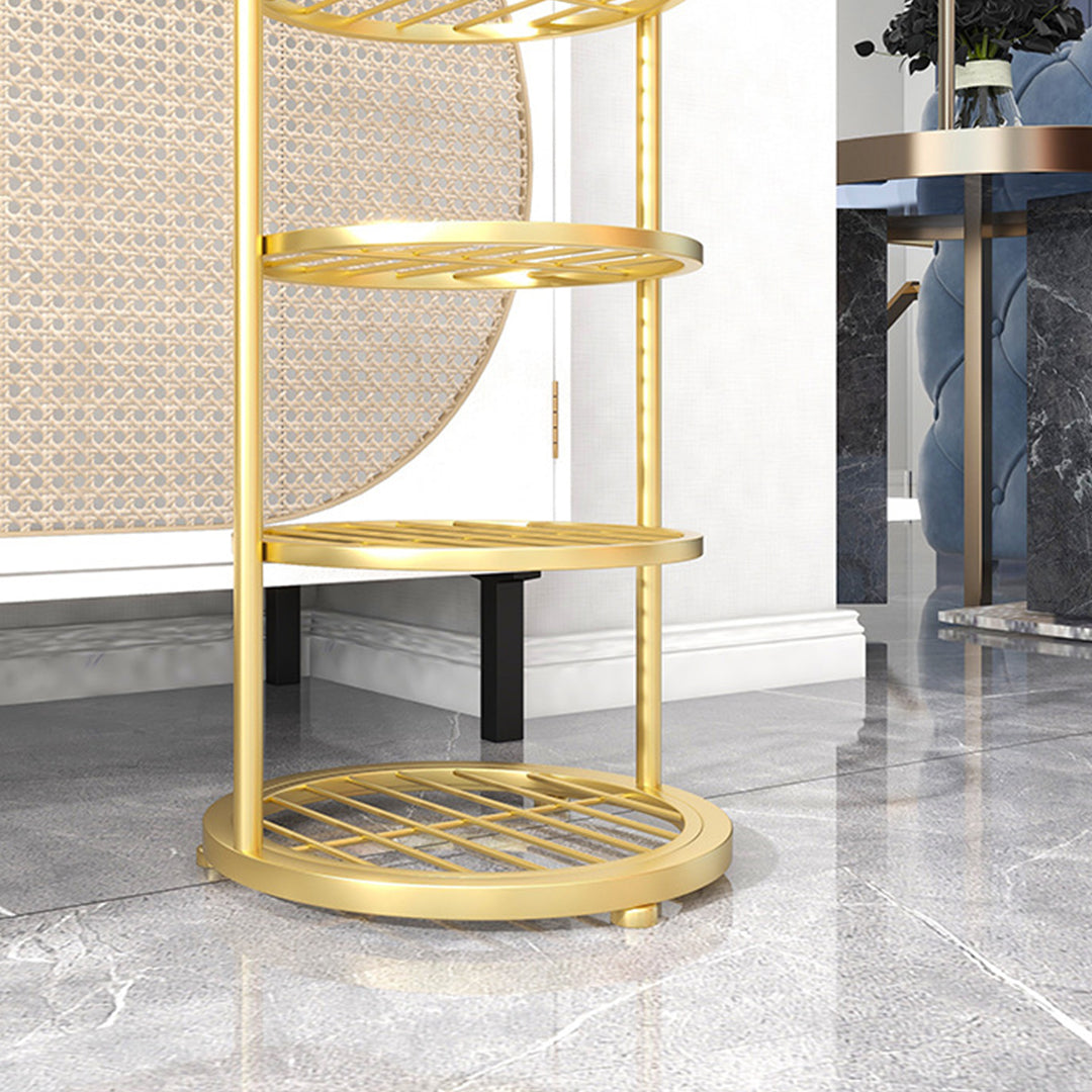 2X 6 Tier Bunny Ears Shape Gold Plated Metal Shoe Organizer Space Saving Portable Footwear Storage Shelf