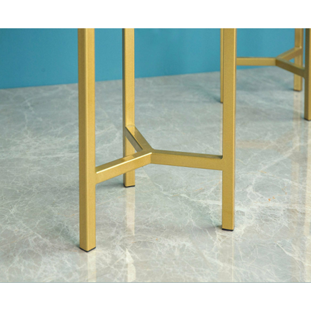 Soga 4 X 30 Cm Gold Metal Plant Stand With Flower Pot Holder Corner Shelving Rack Indoor Display