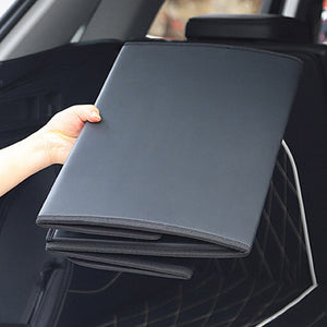 Soga 2 X Leather Car Boot Collapsible Foldable Trunk Cargo Organizer Portable Storage Box Black Large