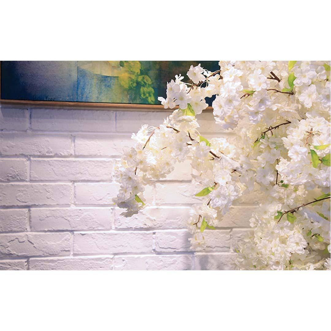 10X Artificial Silk Flower Fake Cherry Blossom Bouquet Table Decor White