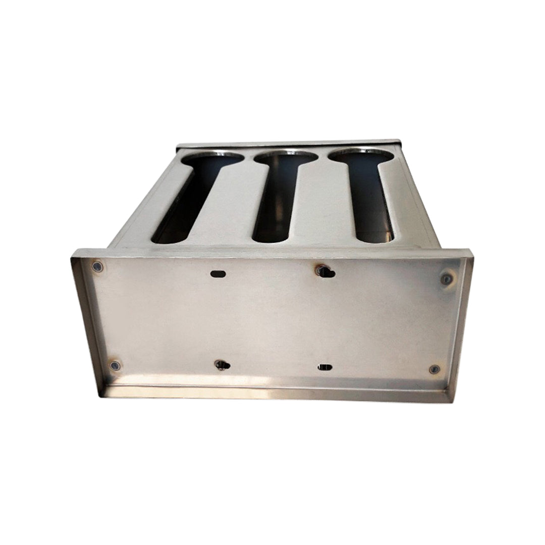 Soga 2 X Stainless Steel Buffet Restaurant Spoon Utensil Holder Storage Rack 3 Holes