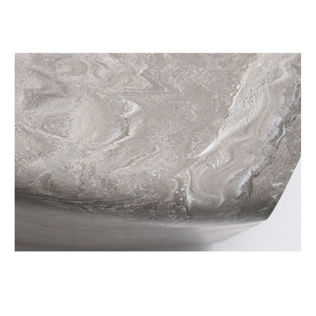 Soga 2 X 32cm Rock Grey Square Resin Plant Flower Pot In Cement Pattern Planter Cachepot For Indoor Home Office