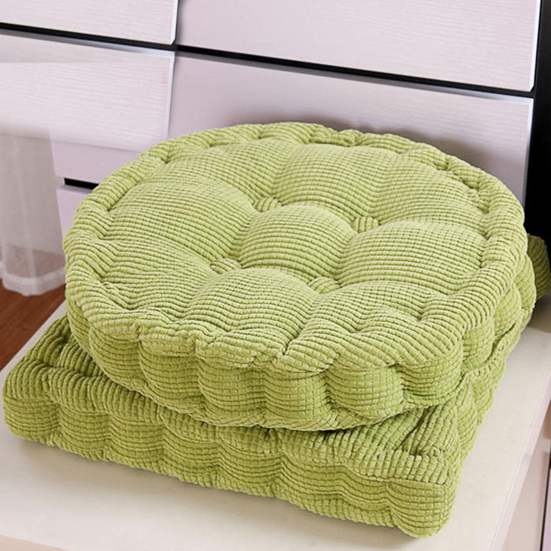 Green Round Cushion Soft Leaning Plush Backrest Throw Seat Pillow Home Office Decor