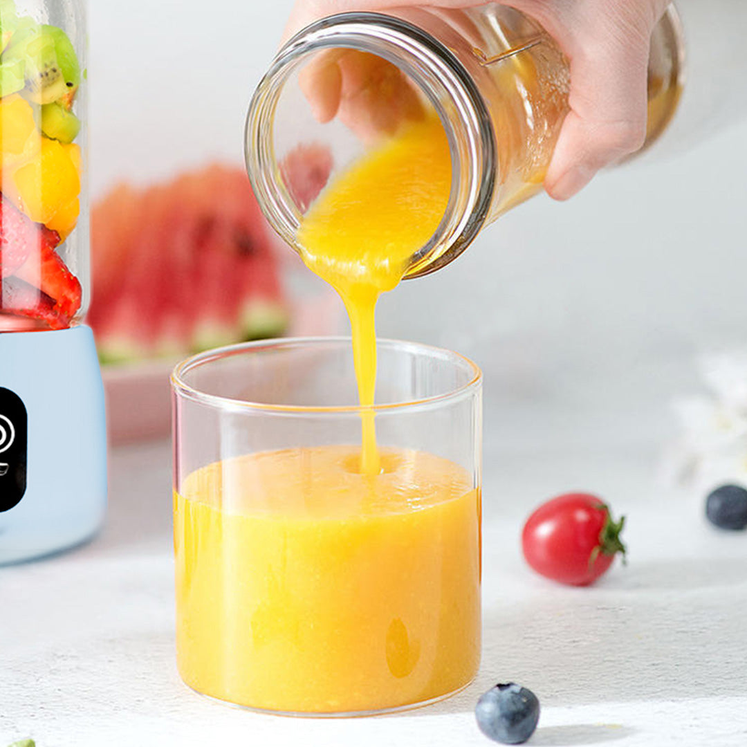 Soga 2 X Portable Mini Usb Rechargeable Handheld Juice Extractor Fruit Mixer Juicer Blue