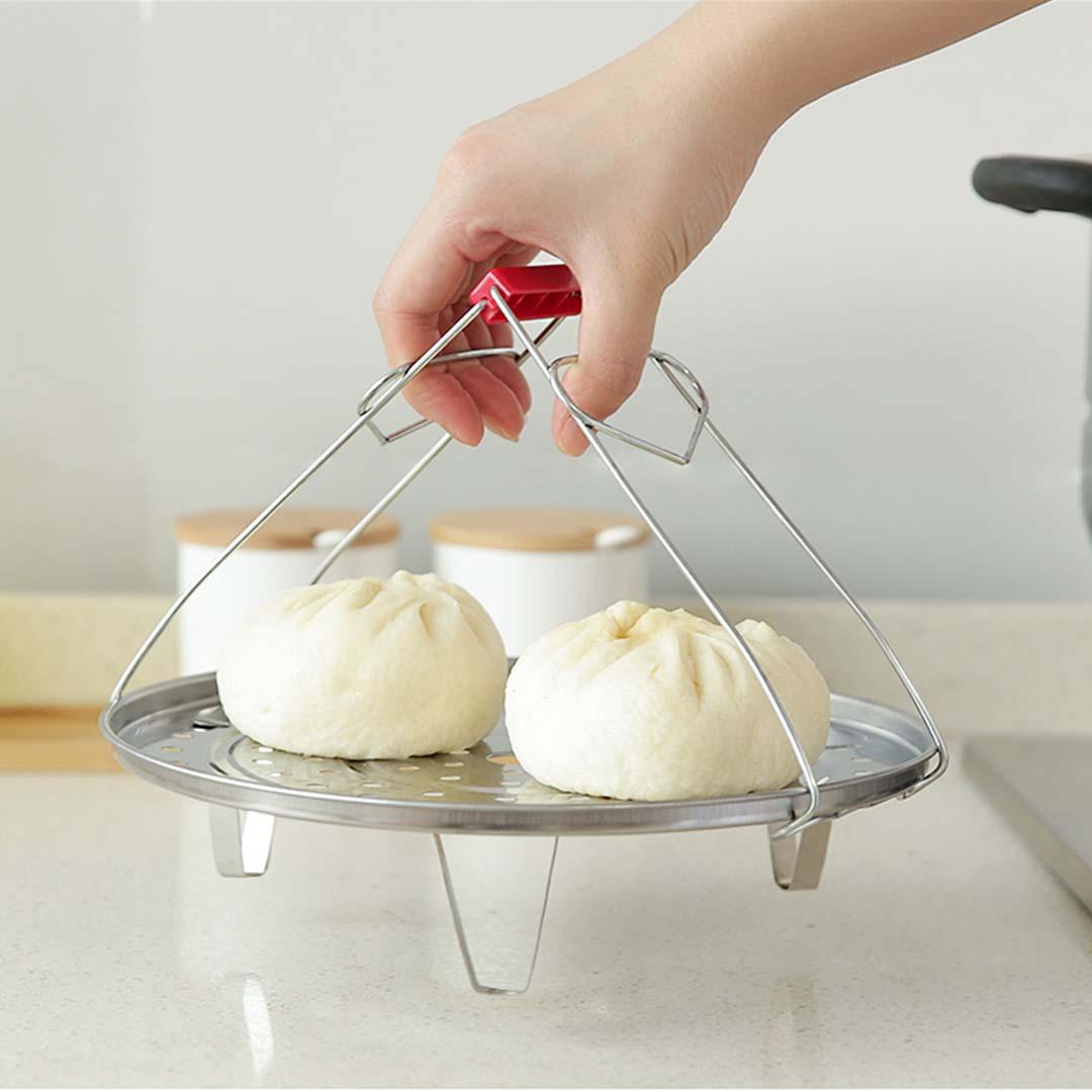 Soga 2 X 34cm Stainless Steel Steamer Insert Stock Pot Steaming Rack Stockpot Tray