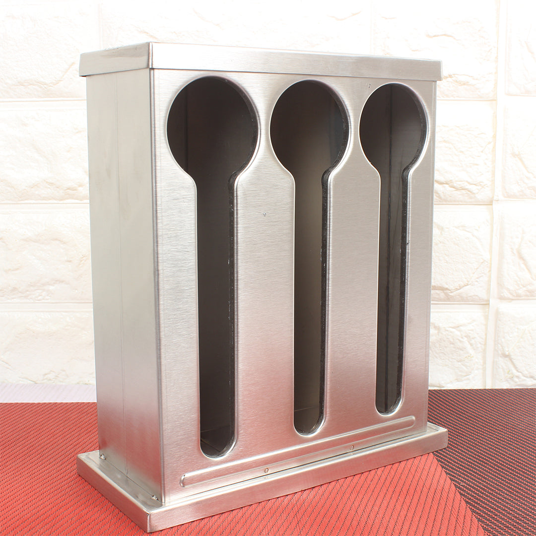 Soga 2 X Stainless Steel Buffet Restaurant Spoon Utensil Holder Storage Rack 3 Holes