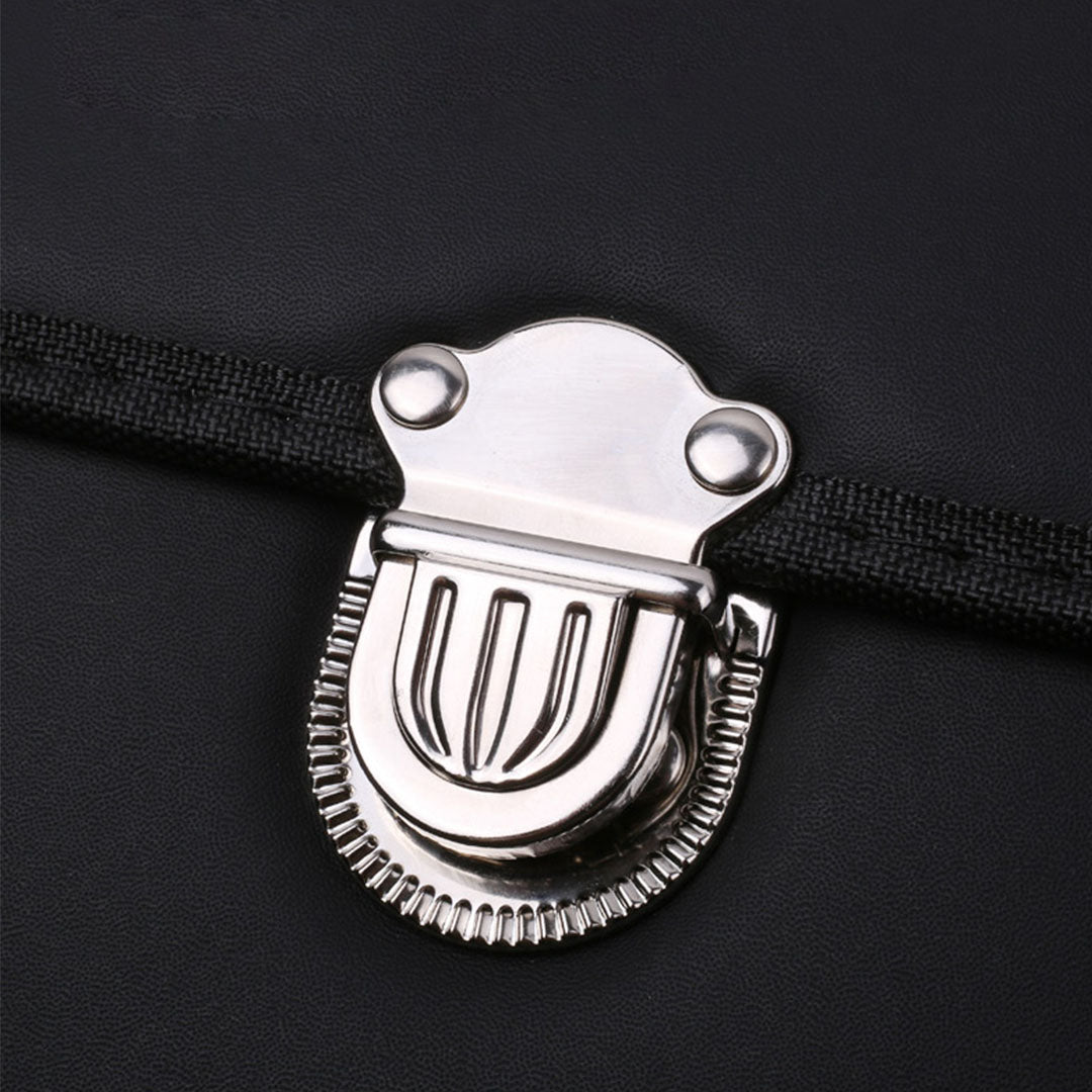 Soga 4 X Leather Car Boot Collapsible Foldable Trunk Cargo Organizer Portable Storage Box Black/White Stitch With Lock Small