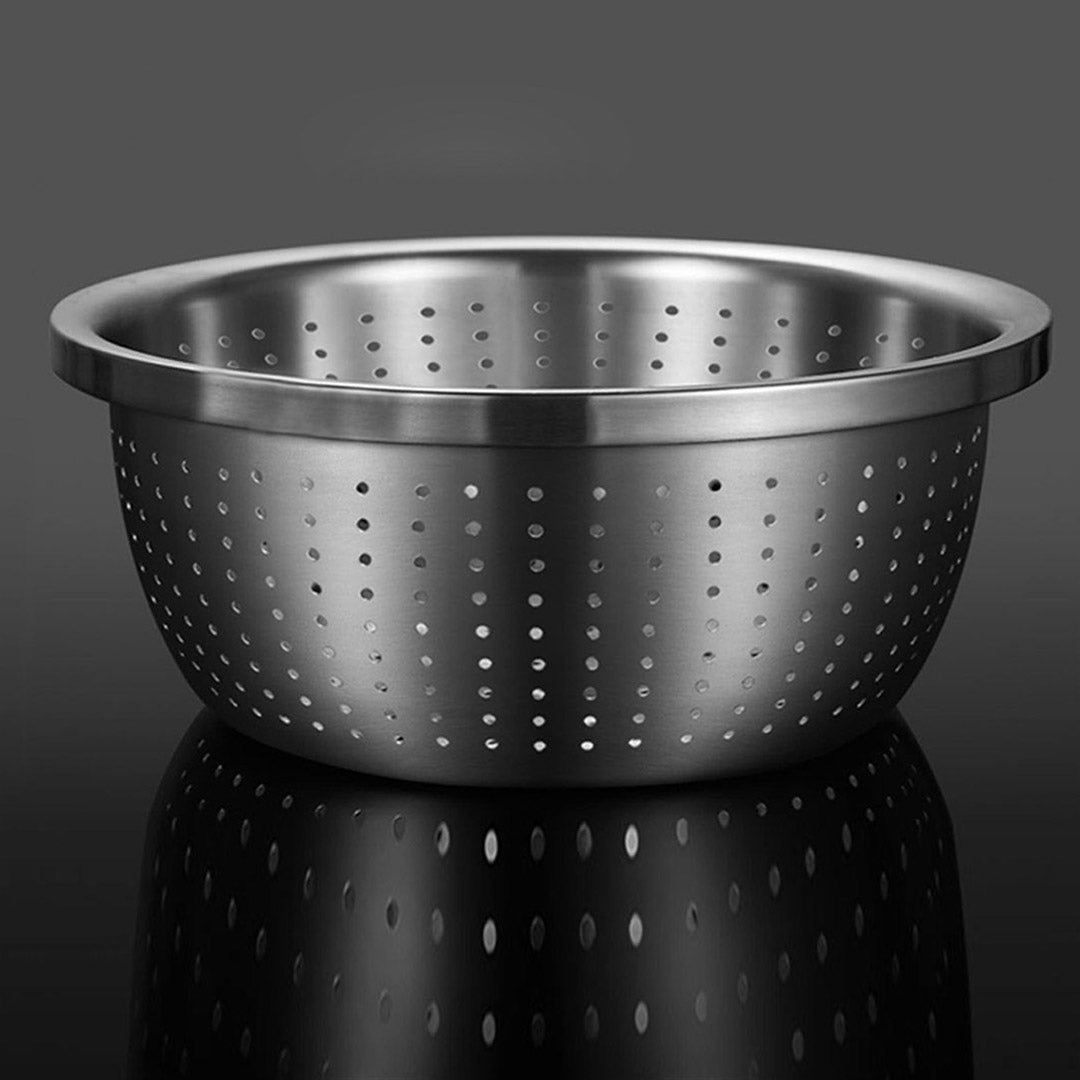Soga 2 X Stainless Steel Nesting Basin Colander Perforated Kitchen Sink Washing Bowl Metal Basket Strainer Set Of 4