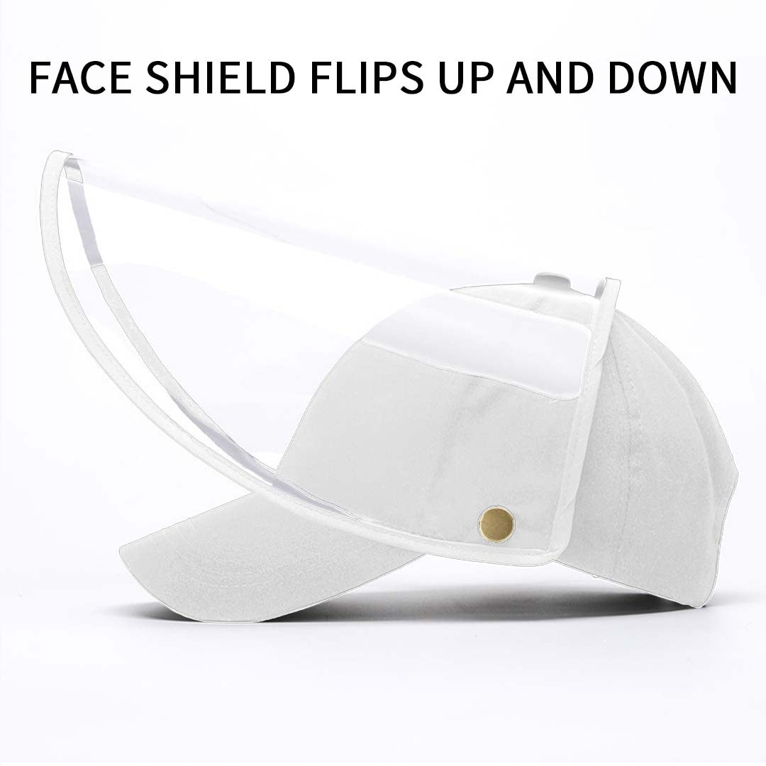 Outdoor Protection Hat Anti Fog Pollution Dust Protective Cap Full Face Hd Shield Cover Adult White
