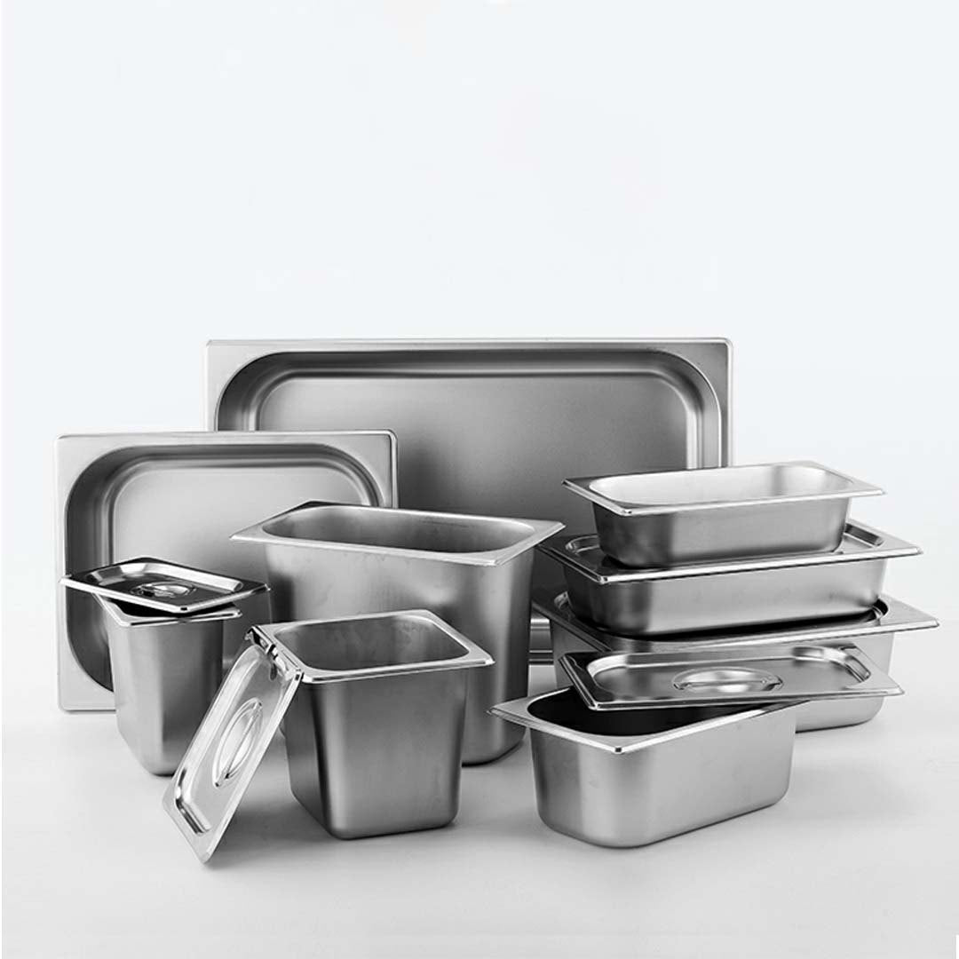 Soga Gastronorm Gn Pan Full Size 1/1 Gn Pan 4cm Deep Stainless Steel Tray With Lid