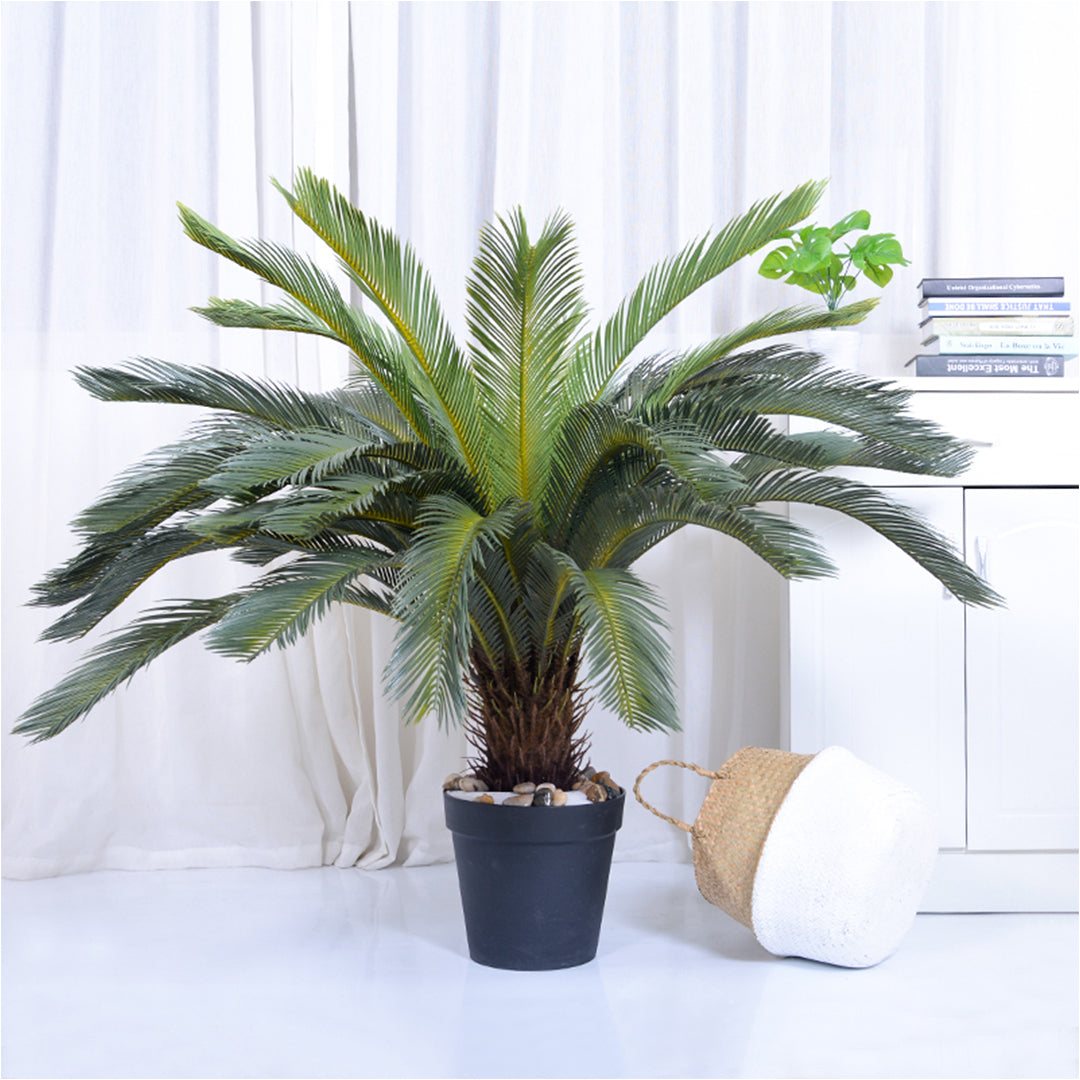 Soga 4 X 125cm Artificial Indoor Cycas Revoluta Cycad Sago Palm Fake Decoration Tree Pot Plant