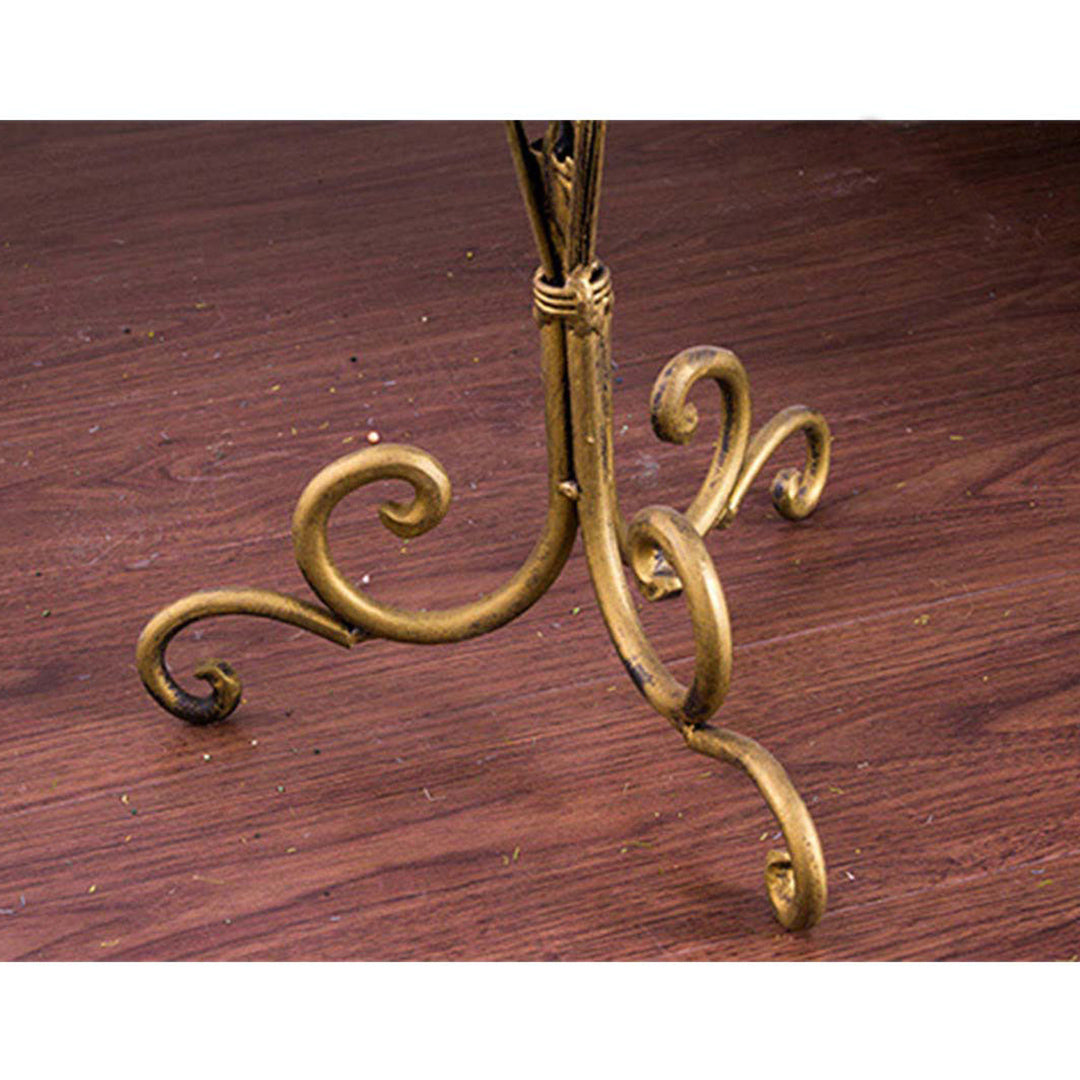 Soga 85cm European Clear Glass Floor Home Decor Flower Vase With Tall Metal Stand