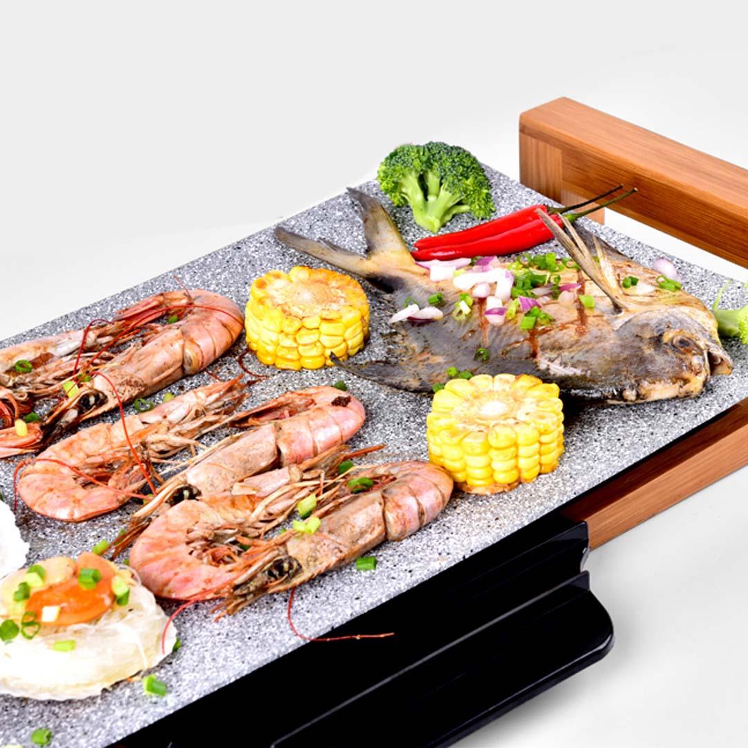 Soga Electric Ceramic Bbq Grill Non Stick Surface Hot Plate For Indoor & Outdoor Stone