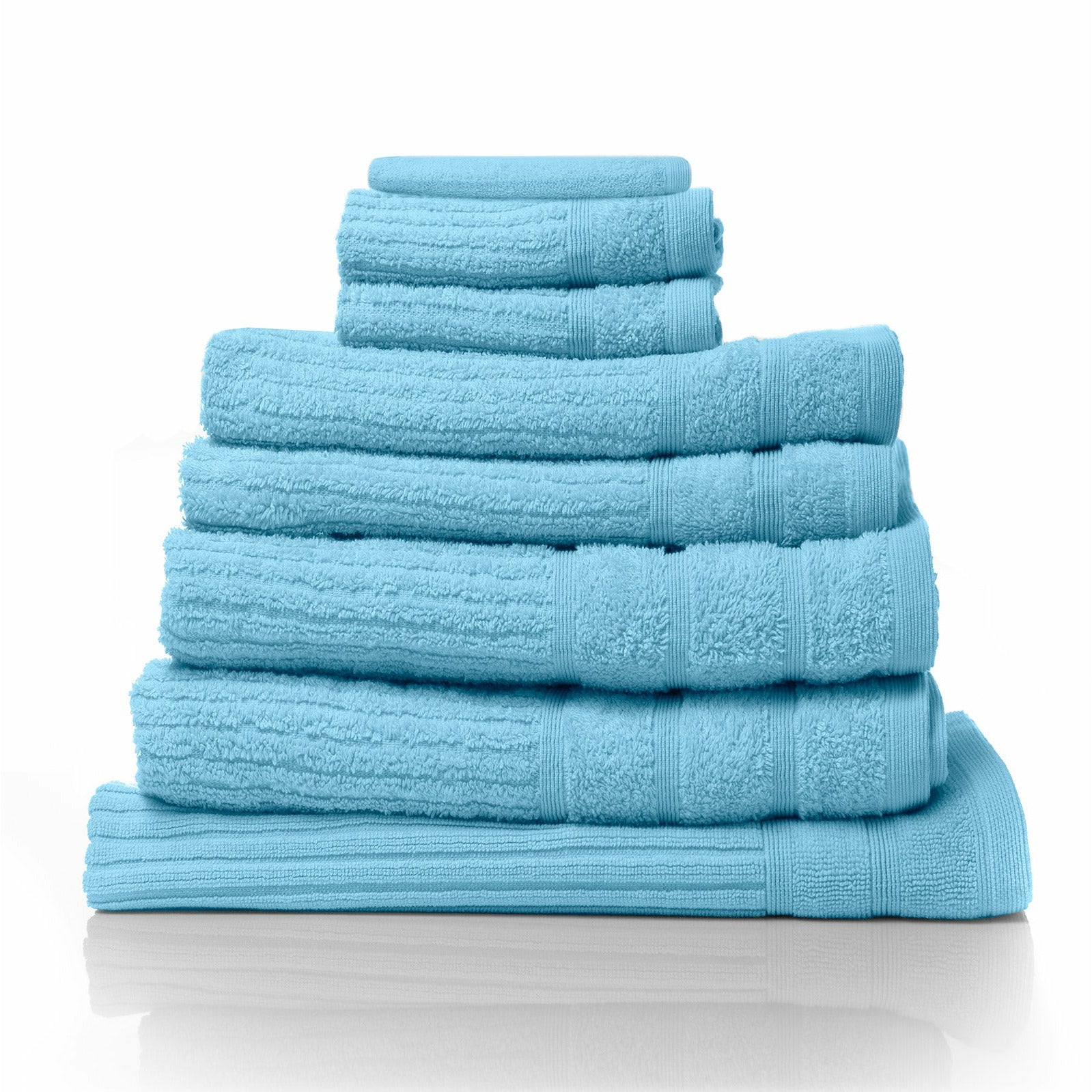 Royal Comfort Eden Egyptian Cotton 600 GSM 8 Piece Towel Pack Aqua