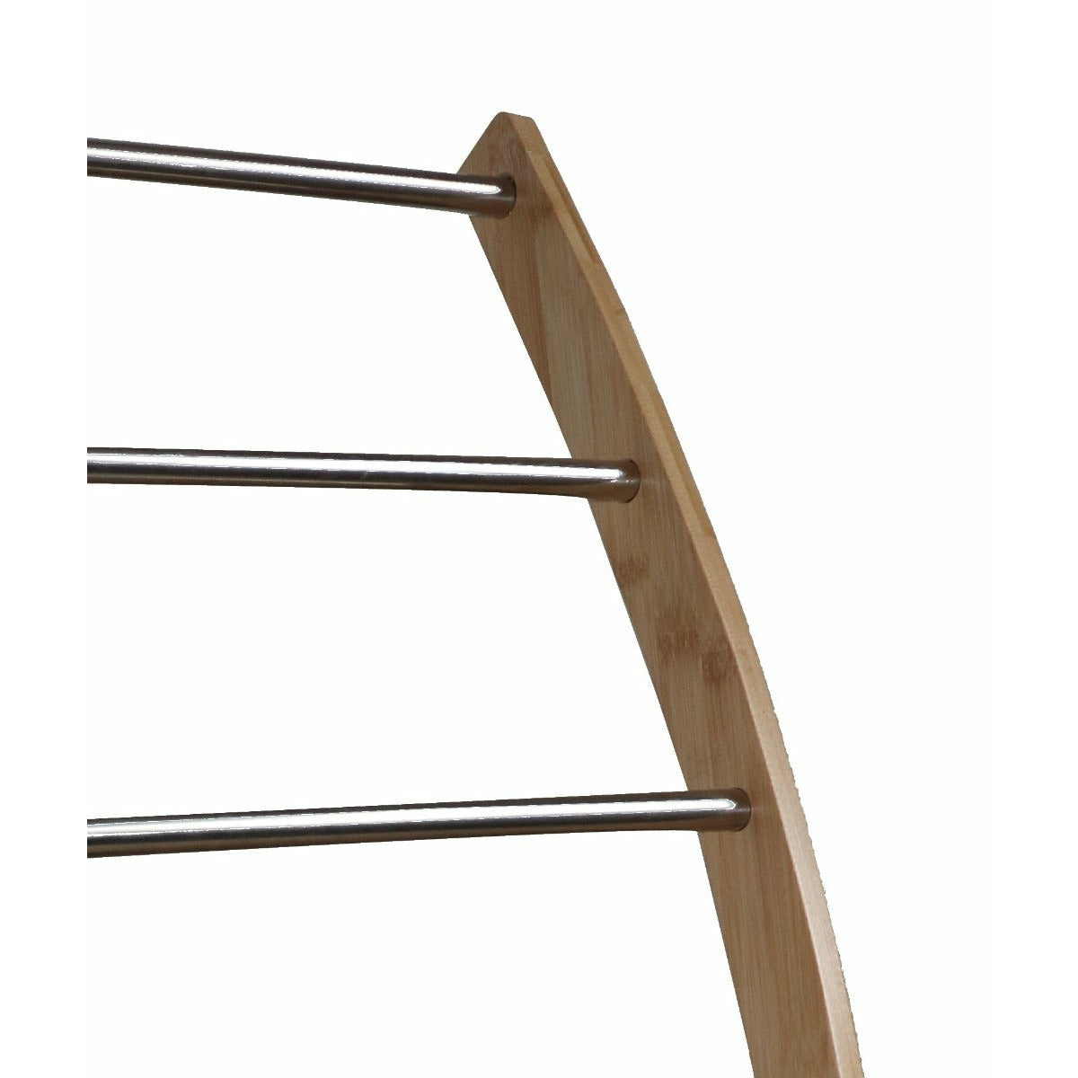 Bamboo Towel Bar Metal Holder Rack 3-Tier Freestanding and Bottom shelf for Bathroom