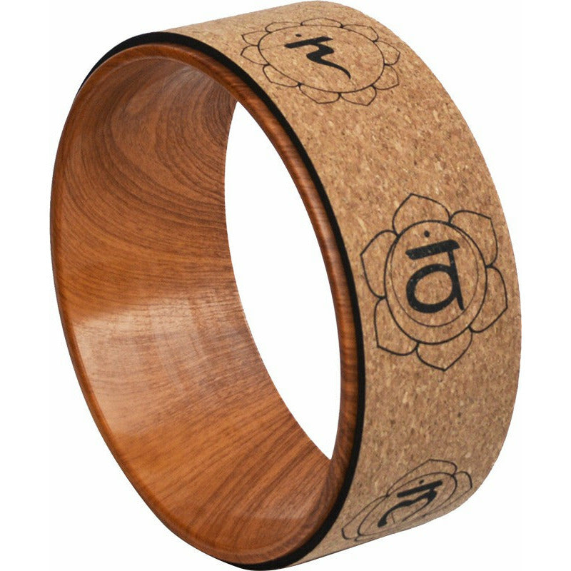 Yoga Pilates Wheel Cork Circle Prop Back Chest Hips Abdomen Stretch Roller