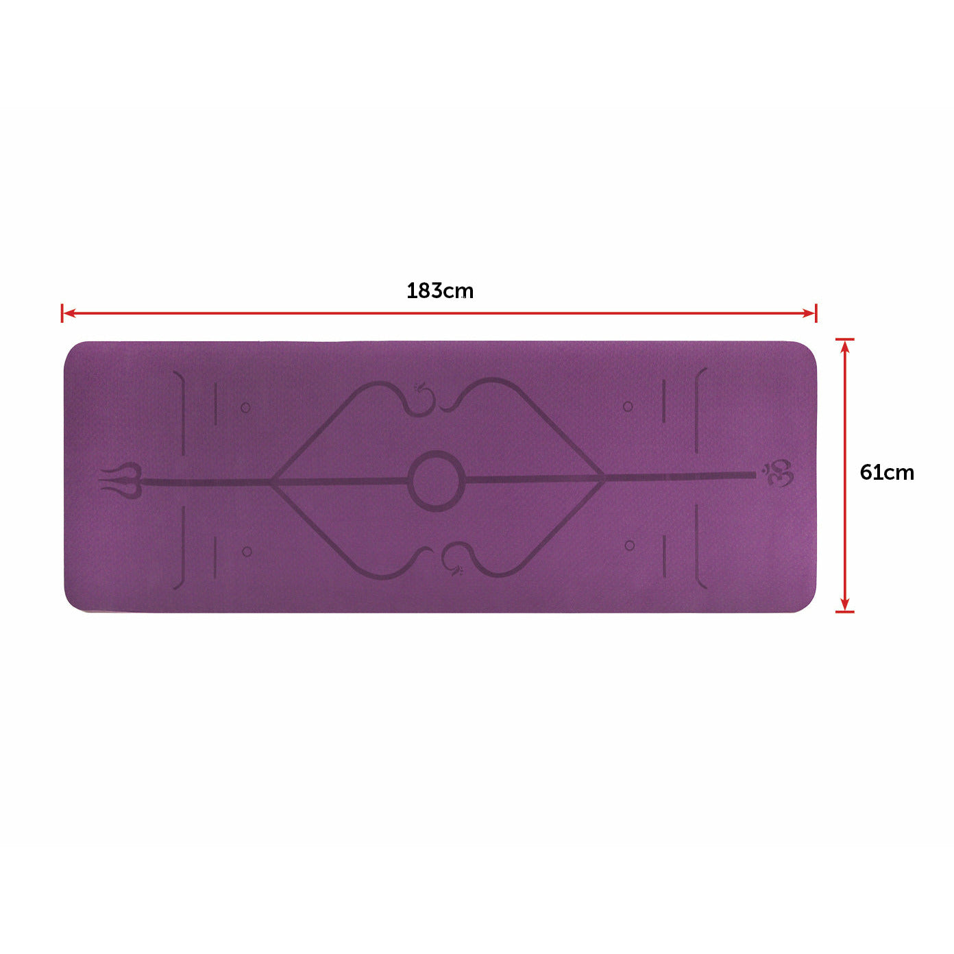 8mm TPE Yoga Mat Exercise Fitness Gym Pilates Non Slip Dual Layer