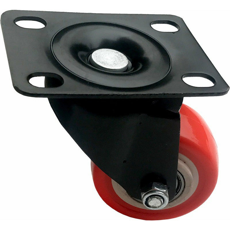 8 x 2" Polyurethane Castor Wheels - Swivel and 4 with brake