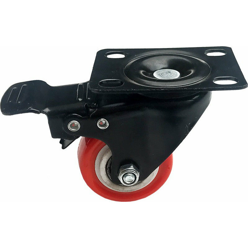 8 x 2" Polyurethane Castor Wheels - Swivel and 4 with brake