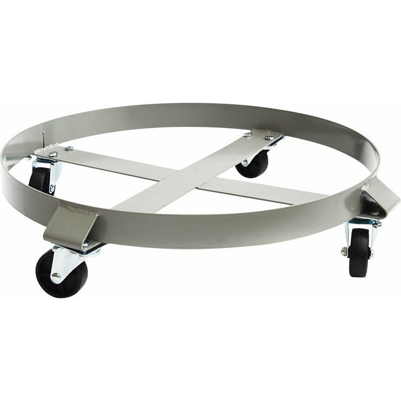 Drum Dolly 450kg 55 Gallon w Swivel Casters Heavy Duty Steel Frame Non Tipping