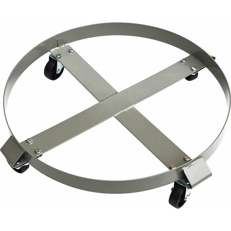 Drum Dolly 450kg 55 Gallon w Swivel Casters Heavy Duty Steel Frame Non Tipping