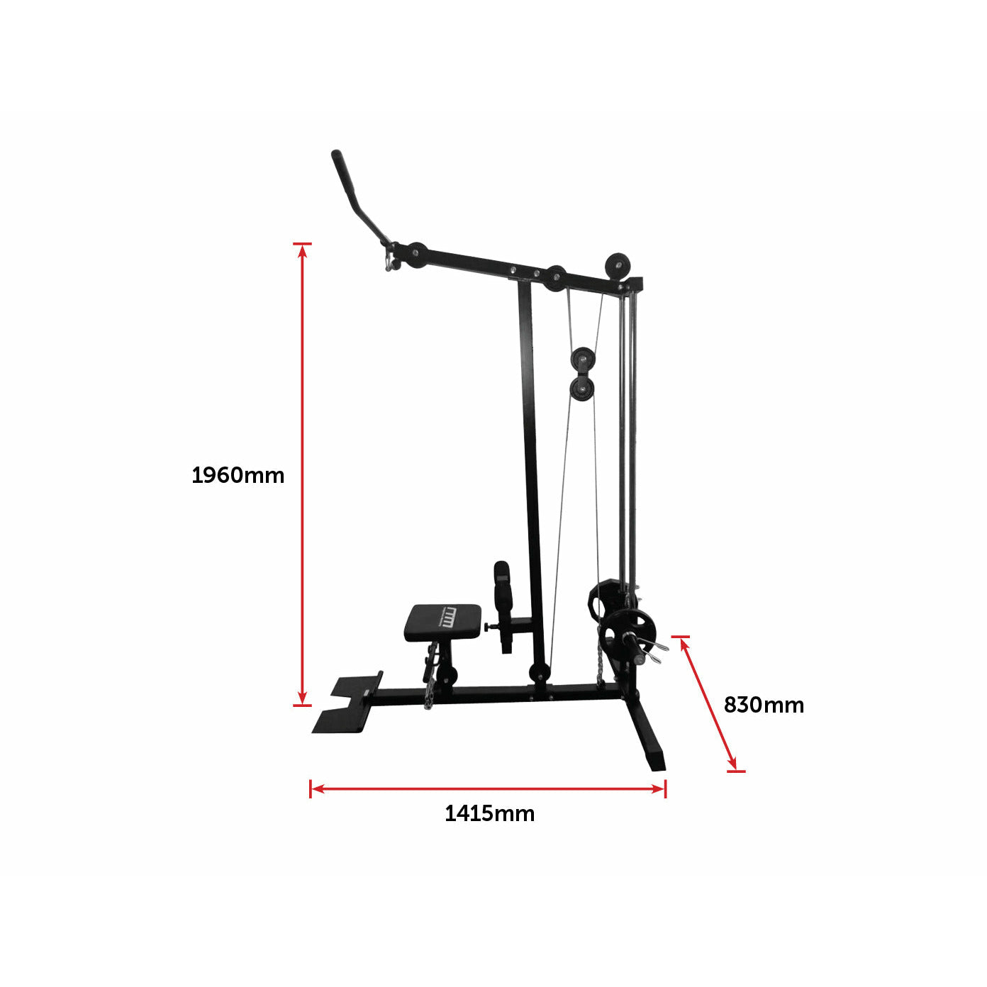 Lat PullDown Low Row Fitness Machine