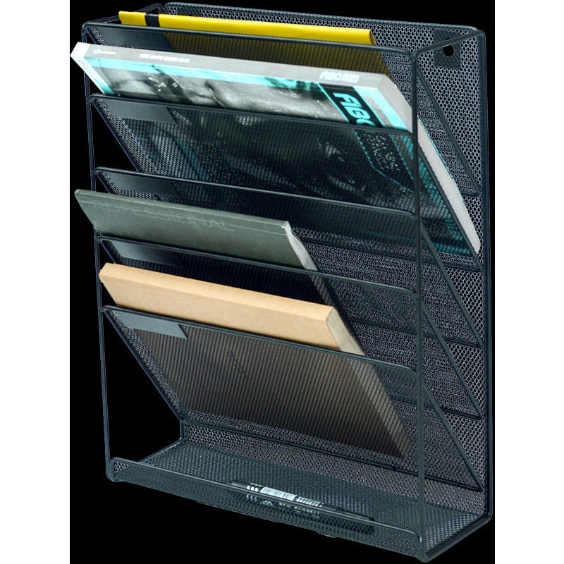 Wall Mount 6 Pocket Hanging File Sorter Organizer Folder Holder Rack Storage