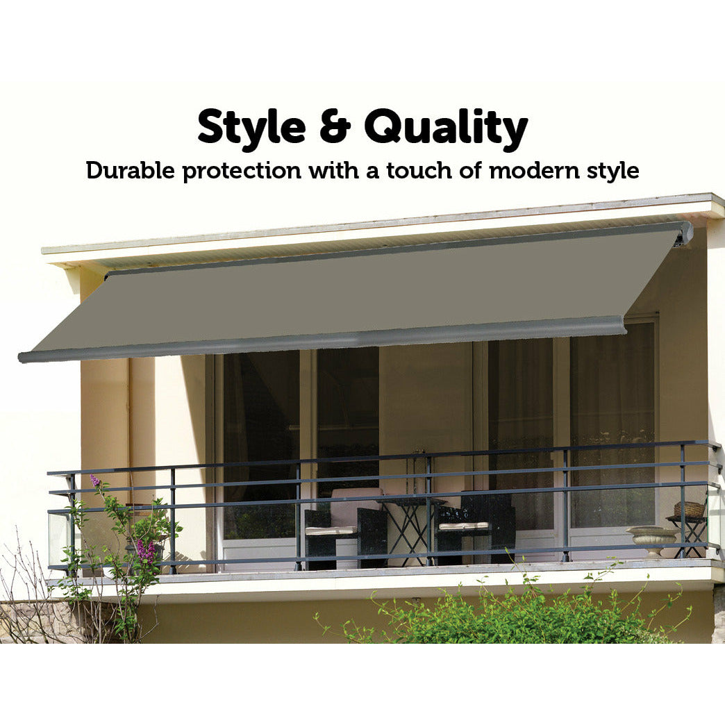 4.0m x 3.0m Retractable Folding Arm Awning Heavy Duty Full Cassette Motorised