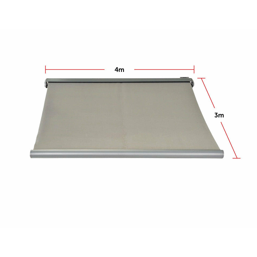 4.0m x 3.0m Retractable Folding Arm Awning Heavy Duty Full Cassette Motorised